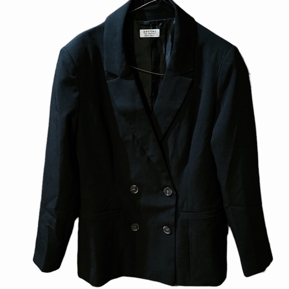 Miss Selfridge Petite Oversized Double Breasted blazer. - Picture 4 of 16